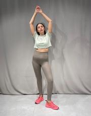 nanofit düz yumoş  sporcu tayt kahve 5