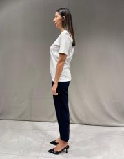 pamuk tok kumaş coss model bisiklet yaka basic tshırt ekru 2