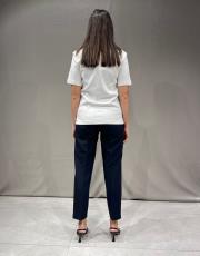 pamuk tok kumaş coss model bisiklet yaka basic tshırt ekru 3