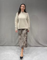 çan model  %100 viskone  leopar desenli etek leopar 2