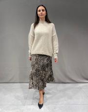 çan model  %100 viskone  leopar desenli etek leopar 3